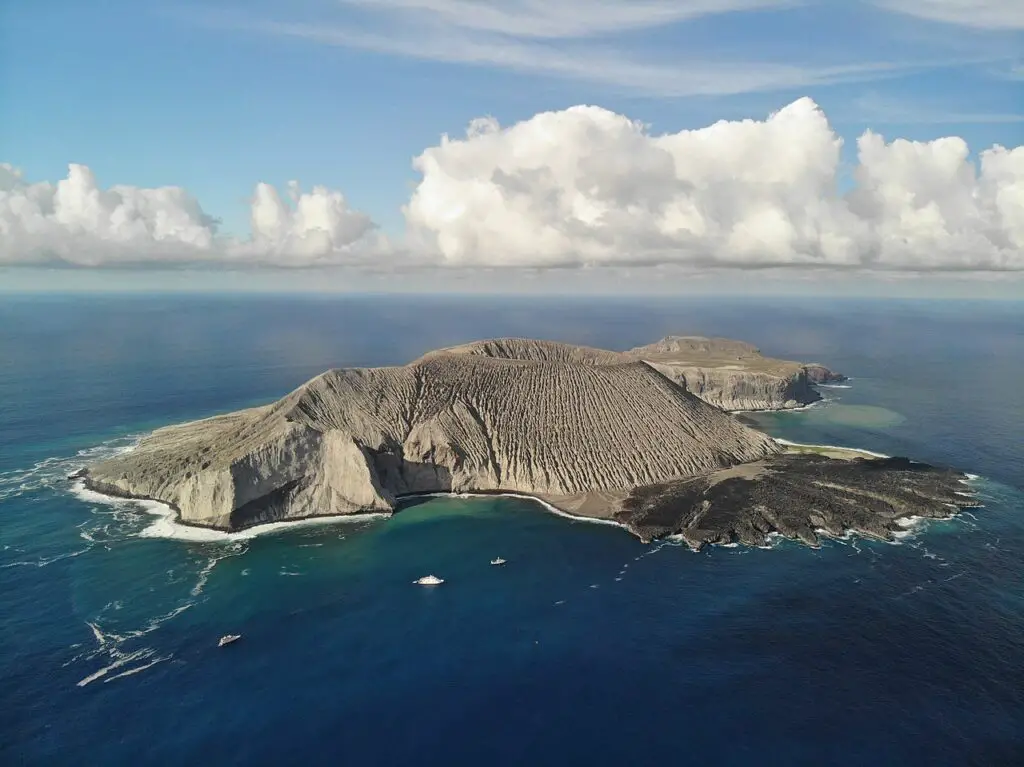 San Benedicto Island. Taken using a Mavic Air Drone 500 meters high. - Photo by Raphaelgatti at Wikipedia