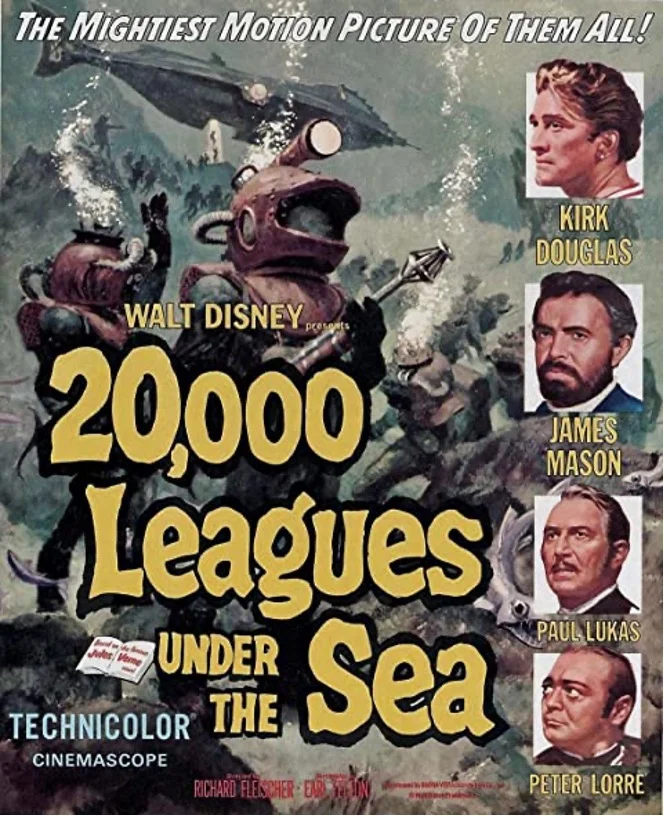 Scuba Diving Movies Poster - 20.000 Leagues Under The Sea
