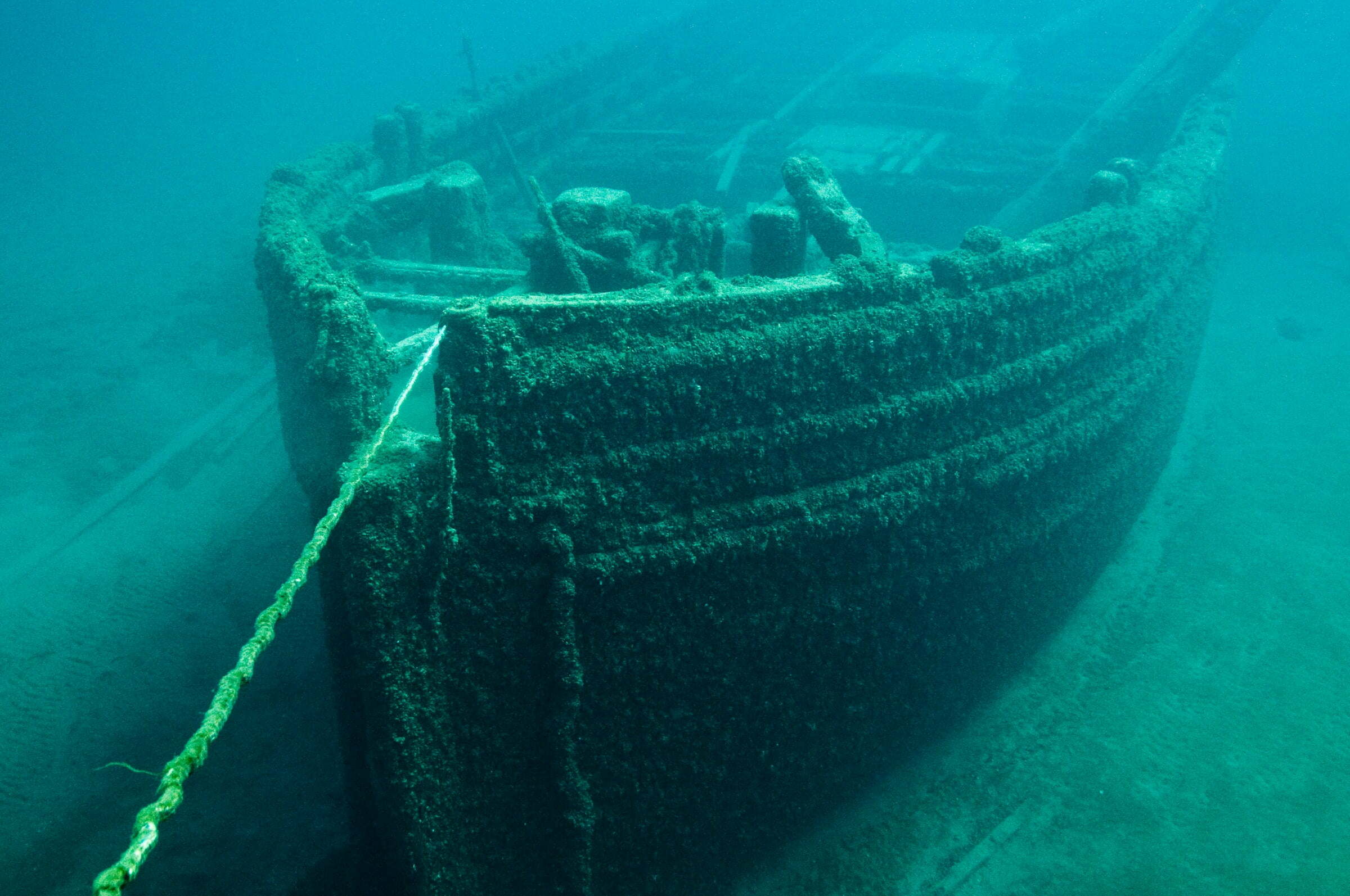 Shipwreck of the schooner E. B. Allen sunk by collision. - Photo by NOAA at Unsplash