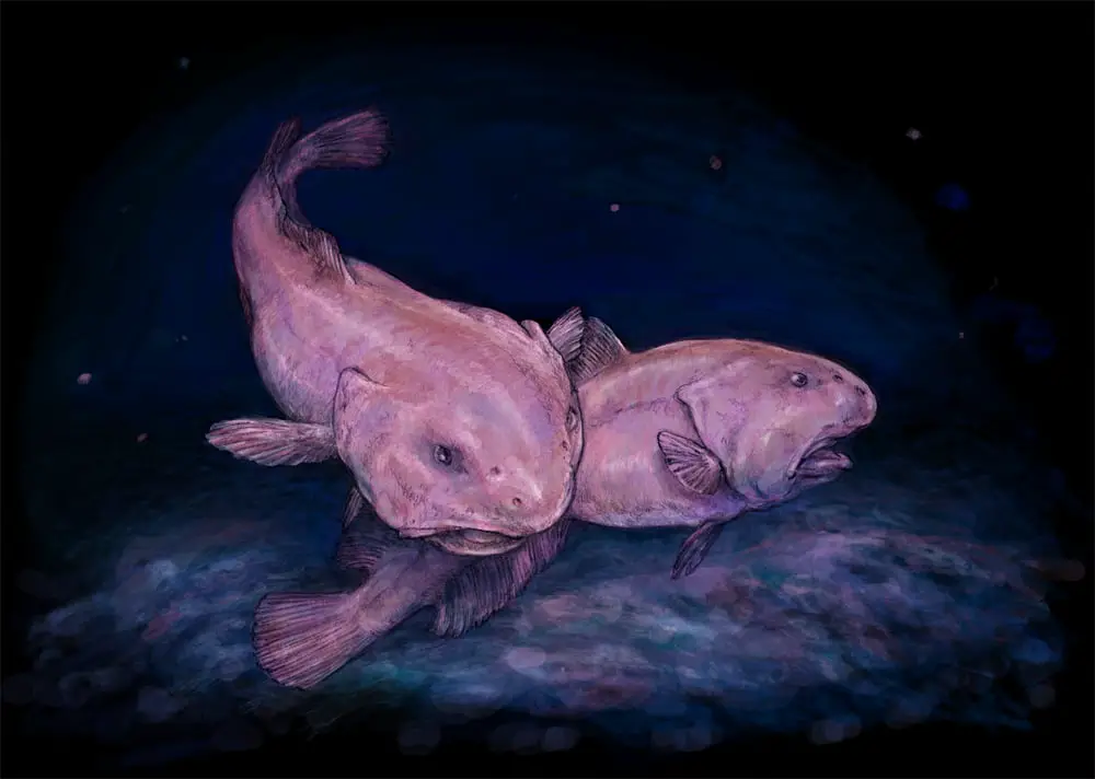 Blobfish (Psychrolutes marcidus) by wikimedia commons
